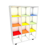 Шкаф для горшков на ножках, 12 ячеек (814х254х1180 мм)