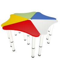 Стол "Звездочка", регулируемый по высоте, d=1500 мм (ЛДСП)